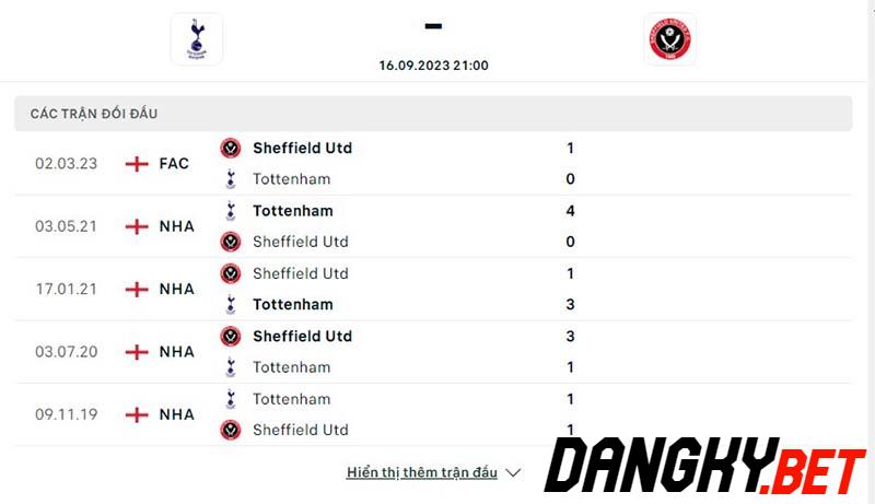 Tottenham vs Sheff Utd